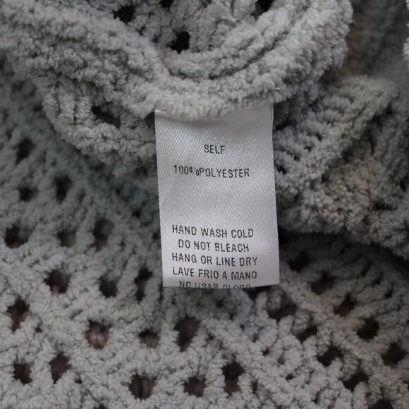 Easel Long Sleeve Boxy Pullover Knitted Sweater Grayish Green Medium - Picture 7 of 12